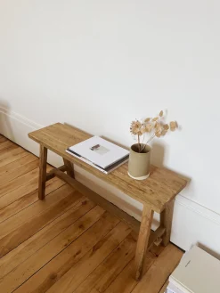 Banc en teck recyclé – 80/100cm