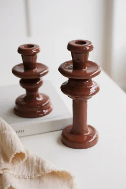 Bougeoir en aluminium émaillé – 2 tailles