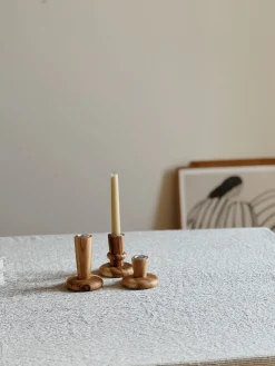 Bougeoirs en bois d’acacia