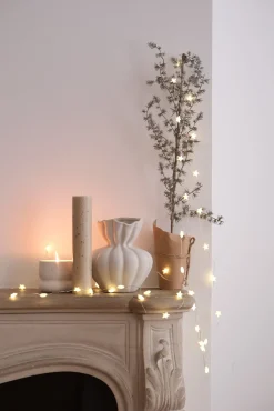 Bougie de l’avent beige