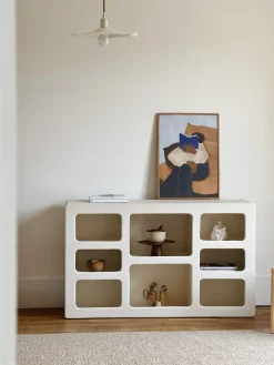 Buffet effet béton ciré blanc cassé – Mykonos