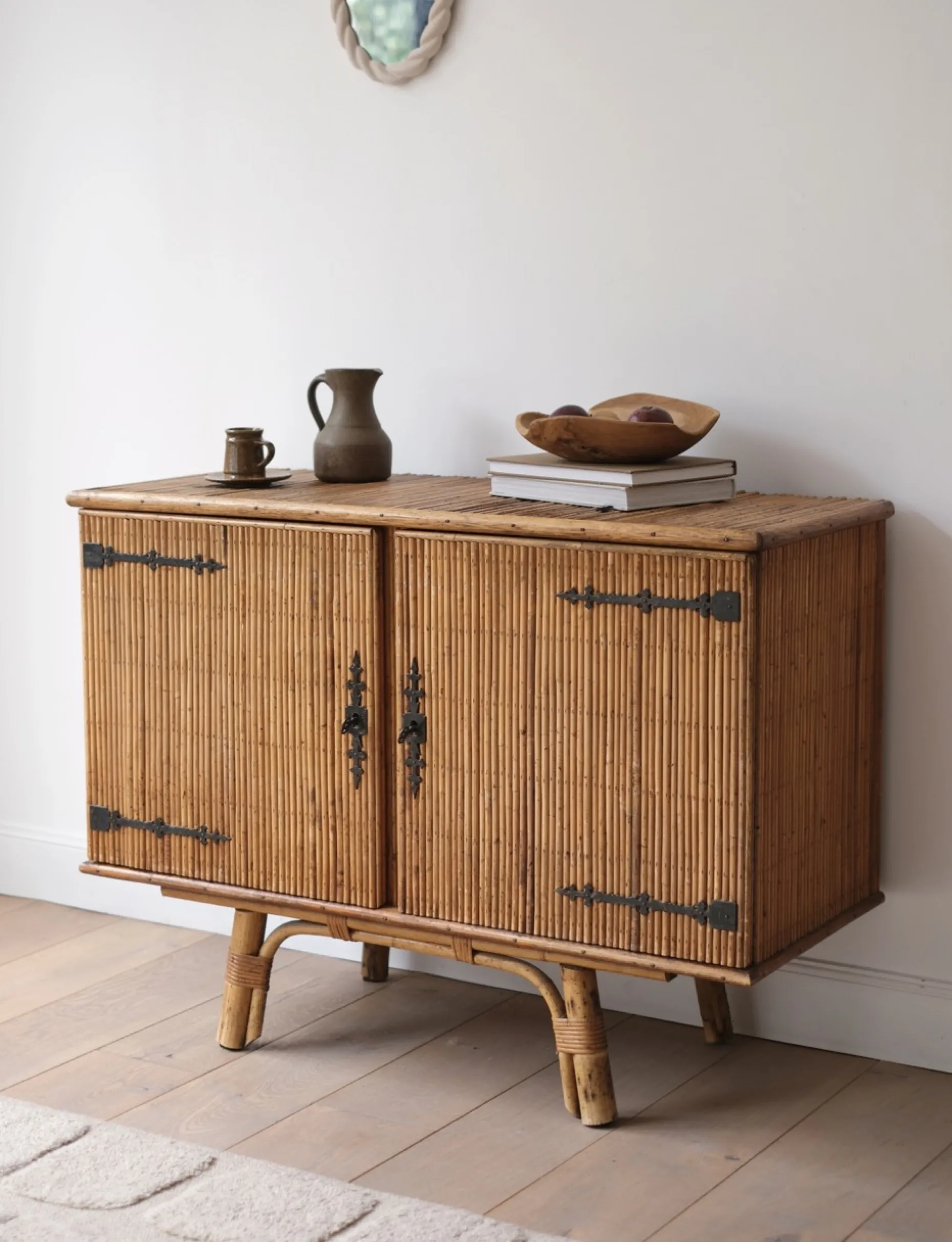 Buffet en rotin tressé vintage style Audoux & Minet