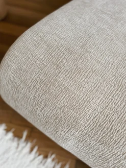 Chauffeuse en velours marron / beige