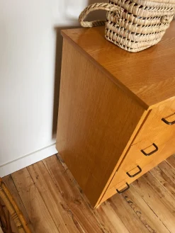 Commode vintage en bois 4 tiroirs