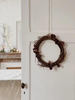 Couronne de Noël en branchages