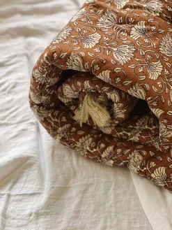 Edredon imprimé brun