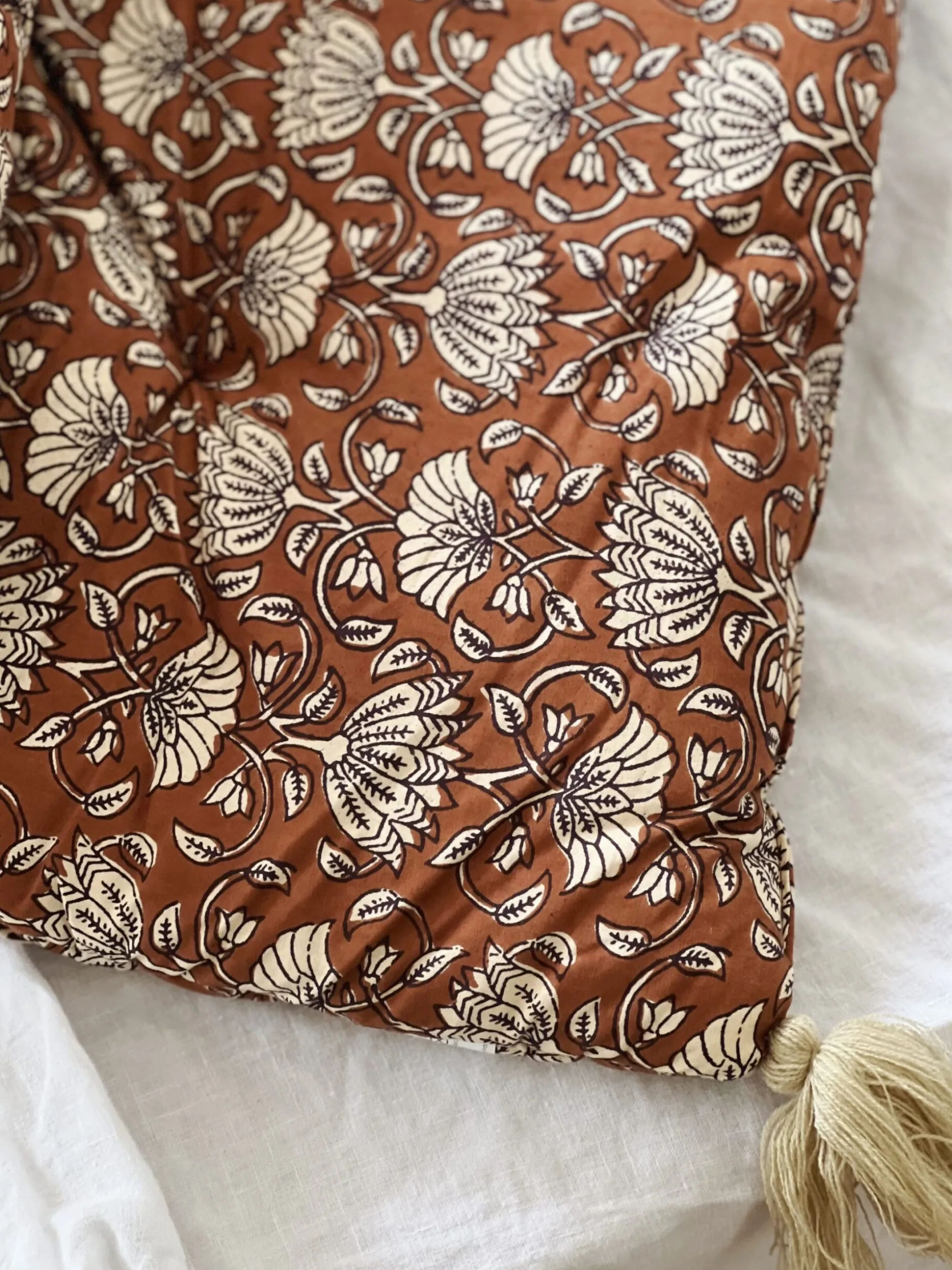 Edredon imprimé brun