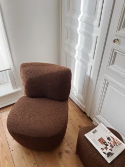 Fauteuil en tissu bouclette – 4 couleurs