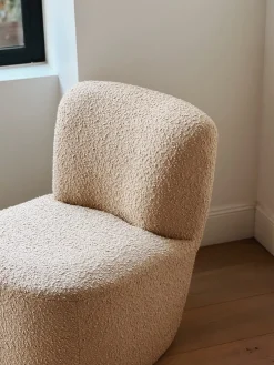 Fauteuil en tissu bouclette – 4 couleurs