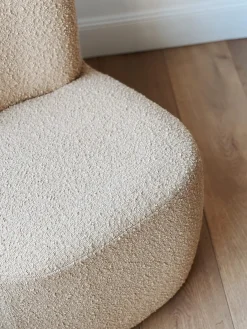 Fauteuil en tissu bouclette – 4 couleurs