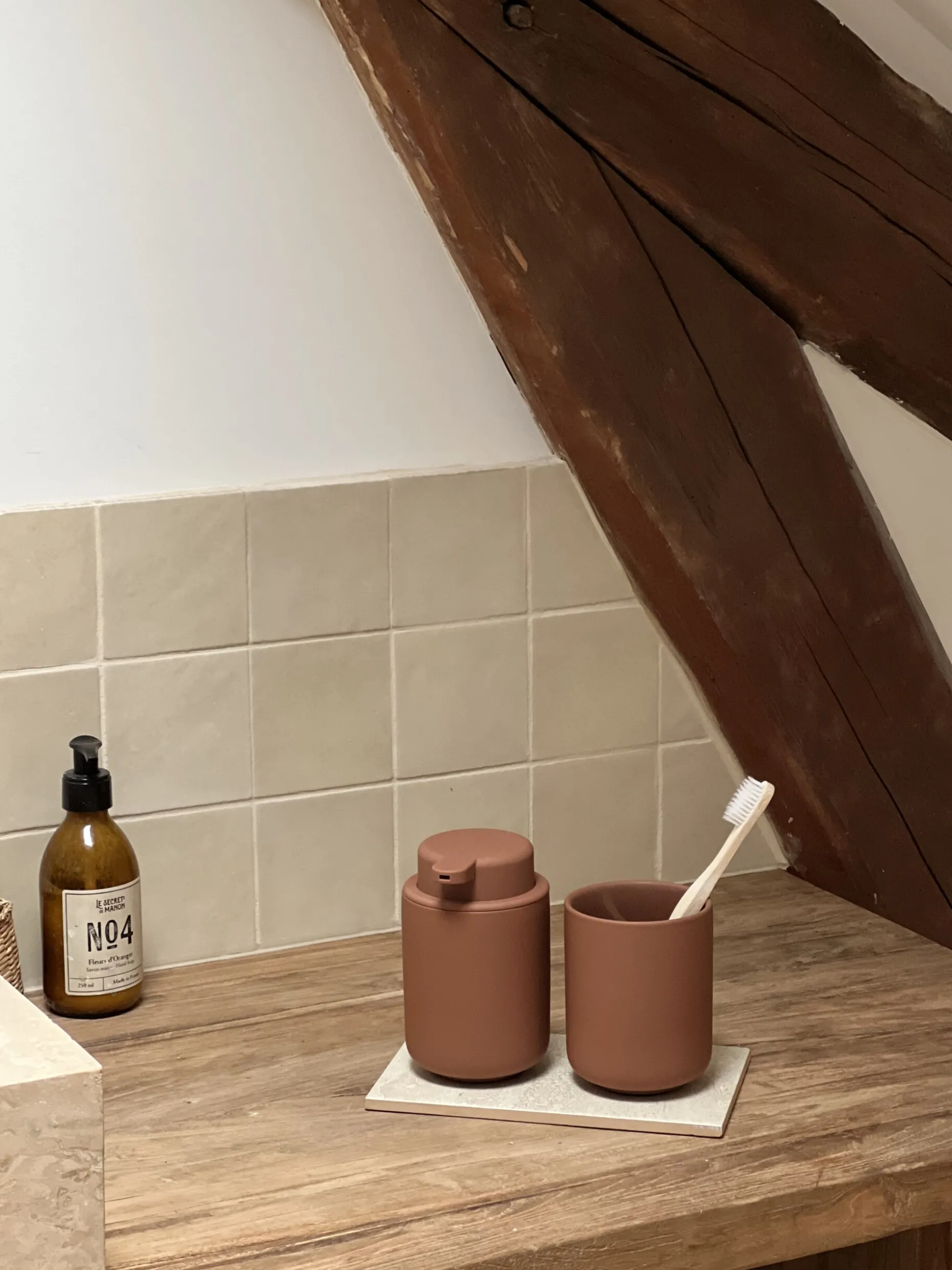 Gobelet / distributeur de savon Terracotta