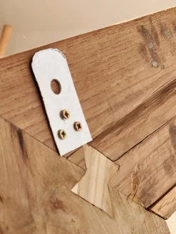 Grand miroir en teck recyclé