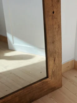 Grand miroir en teck recyclé