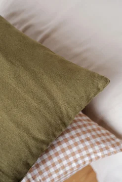 Housse de coussin lin et coton naturel