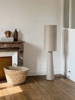 Lampadaire en lin naturel