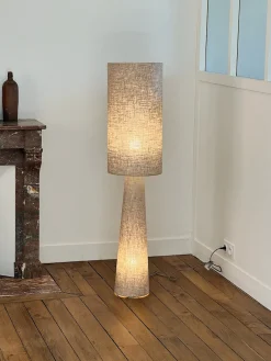 Lampadaire en lin naturel