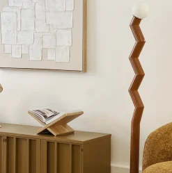 Lampadaire en métal Zigzag