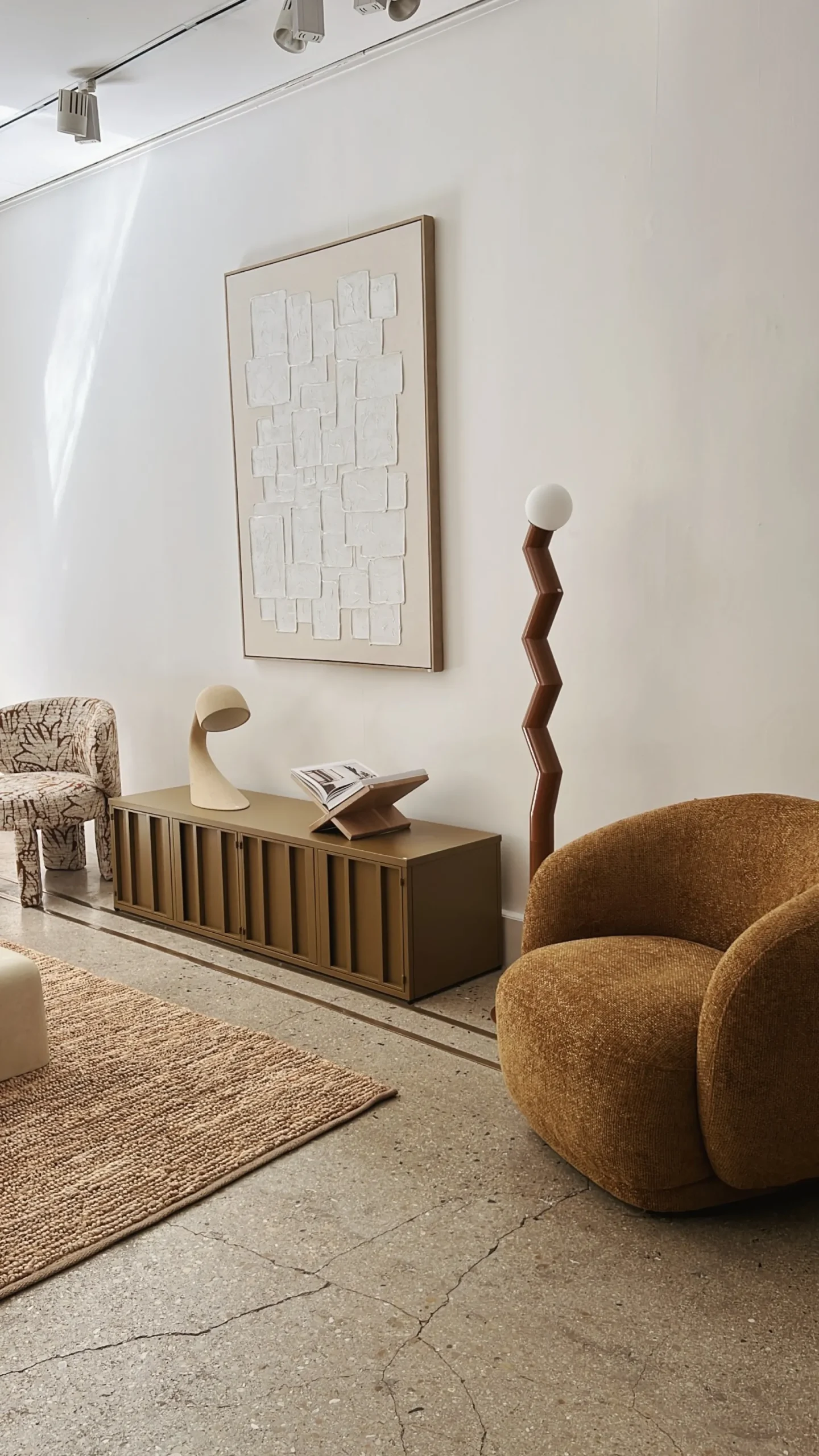 Lampadaire en métal Zigzag