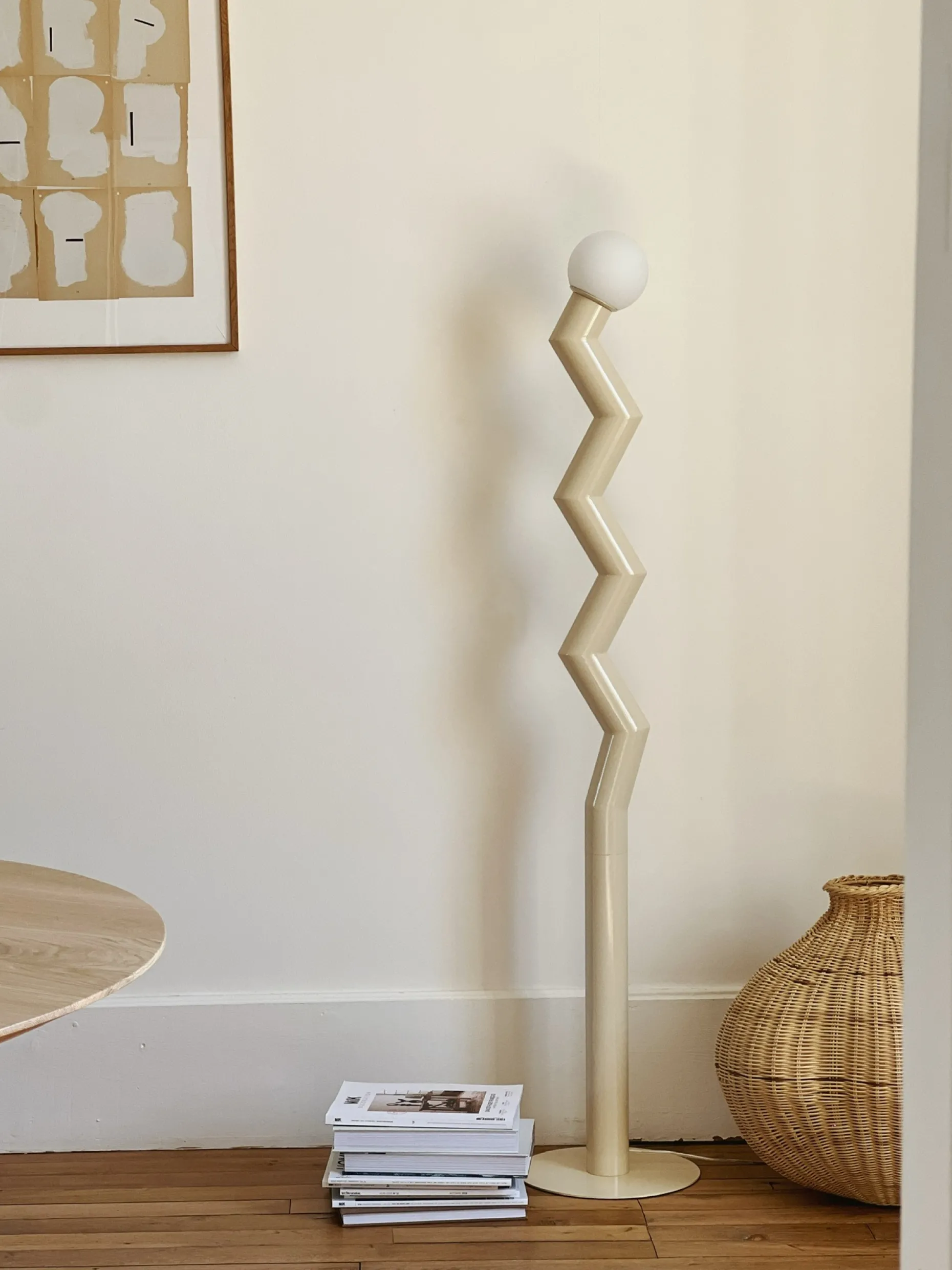 Lampadaire en métal Zigzag