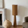 Lampe de sol en tissu bouclette
