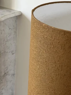 Lampe de sol en tissu bouclette