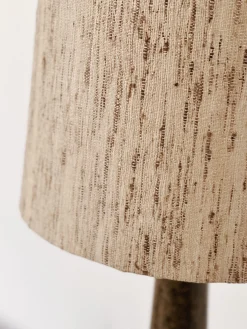 Lampe en grès moutarde