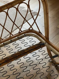 Lit en rotin vintage