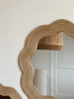 Miroir en rotin Reflet