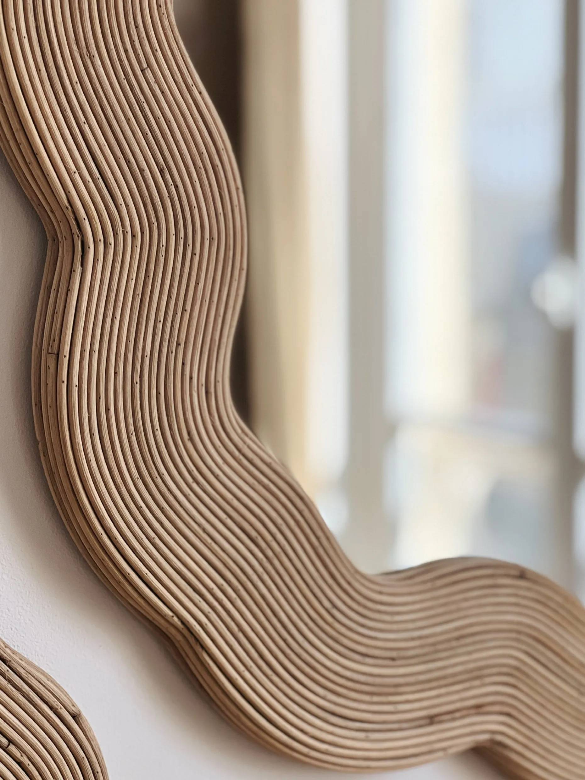 Miroir en rotin Reflet