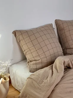 Paire de taies d’oreiller en gaze de coton