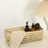 Panier de rangement en paille tressé main