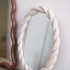 Petit miroir organique écru