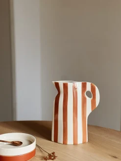 Pichet Rayé Terracotta