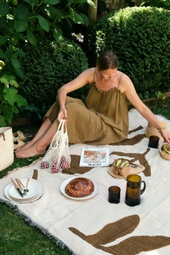 Plaid en coton imprimé