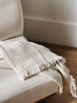 Plaid en gaze de coton