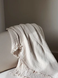 Plaid en gaze de coton