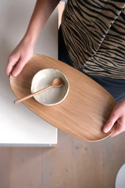 Plateau ovale en bois