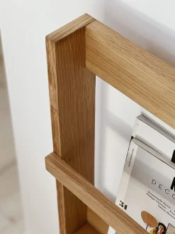 Porte magazines mural en bois large