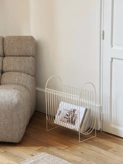 Porte-magazines beige