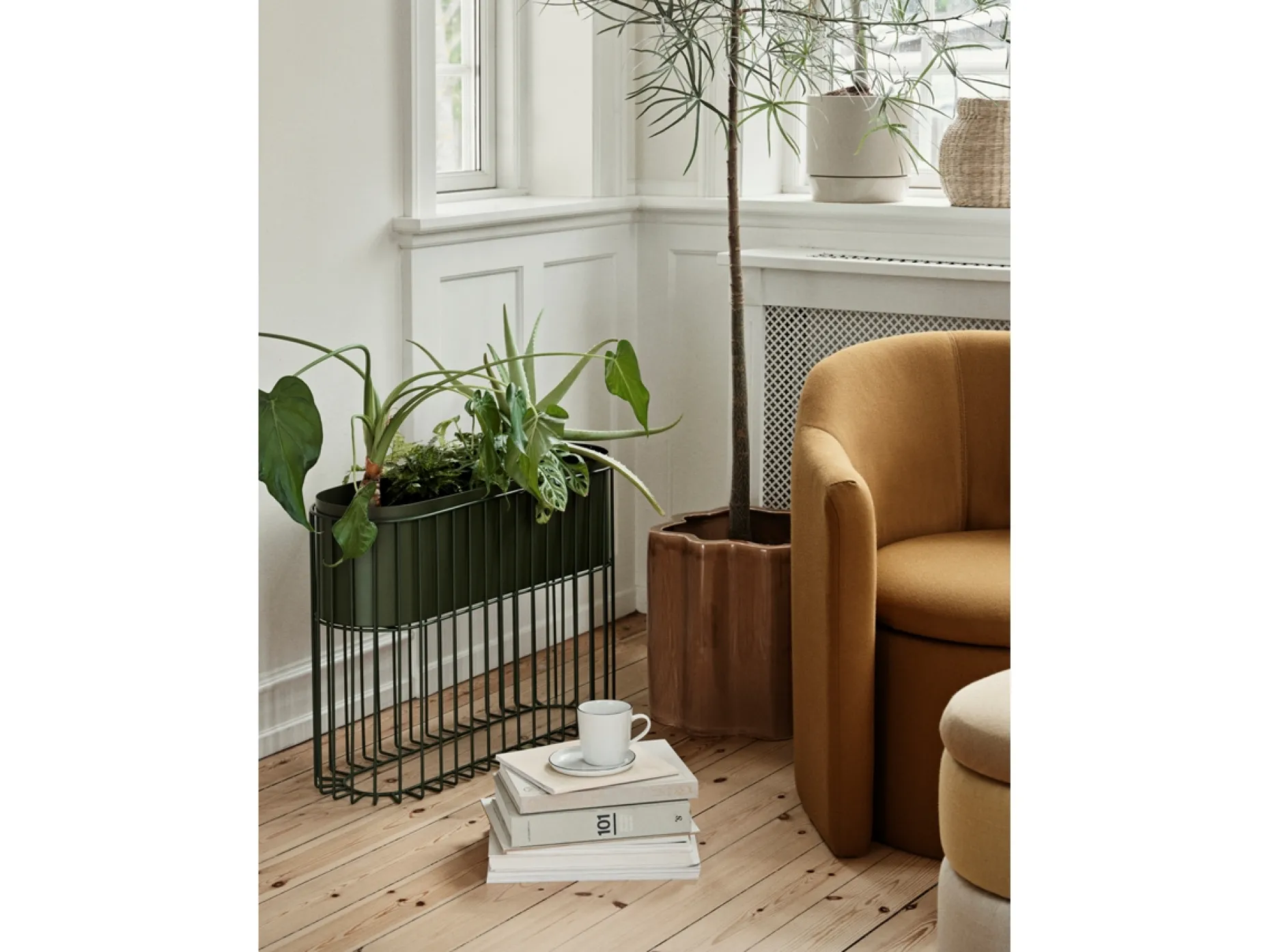 Pot de fleur en céramique émaillée