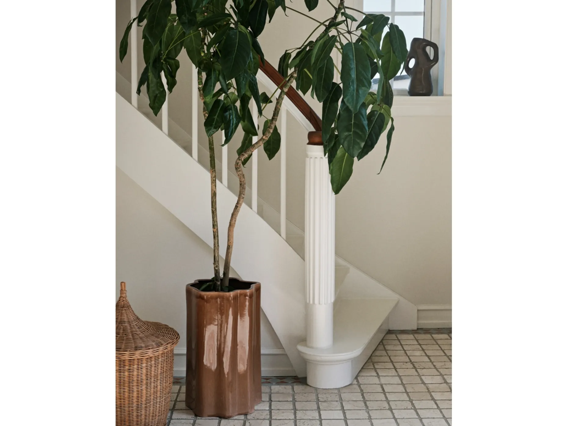 Pot de fleur en céramique émaillée