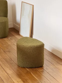 Pouf bouclette de couleur