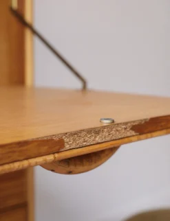 Secrétaire en rotin vintage