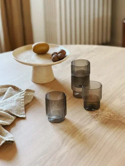 Set de 4 verres fumé gris