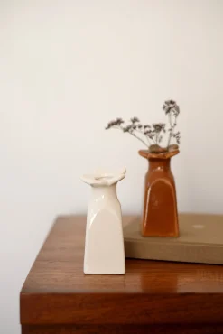 Soliflor petit vase en faïence – 2 couleurs