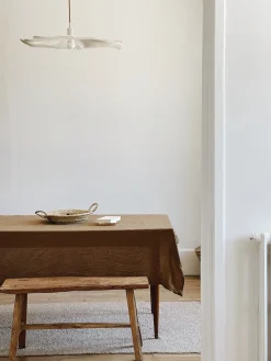 Suspension luminaire “fleur” en papier mâché M/L