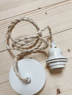 Suspension luminaire “fleur” en papier mâché M/L