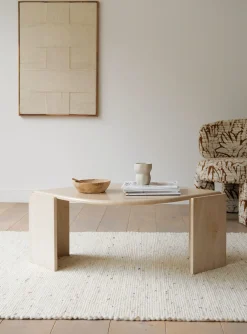 Table basse en travertin vintage