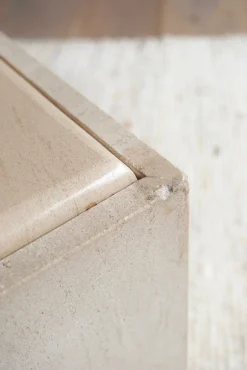 Table basse en travertin vintage