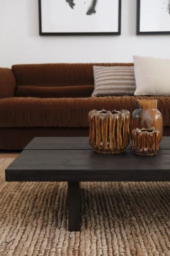 Table basse noire Wabi sabi